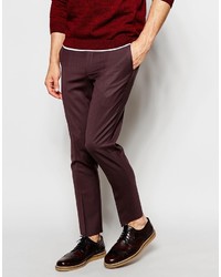 Pantalon chino bordeaux