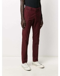 Pantalon chino bordeaux Incotex