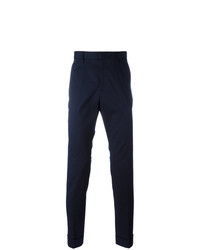 Pantalon chino brodé bleu marine Gucci