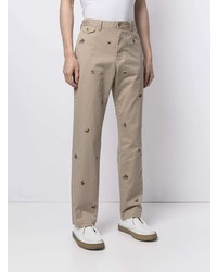 Pantalon chino brodé marron clair Polo Ralph Lauren