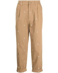 Pantalon chino brodé marron clair SPORT b. by agnès b.
