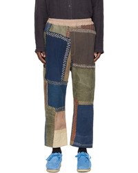 Pantalon chino brodé multicolore By Walid