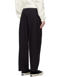 Pantalon chino brodé noir Adish