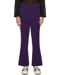 Pantalon chino brodé violet