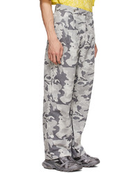 Pantalon chino camouflage gris Feng Chen Wang