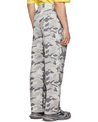 Pantalon chino camouflage gris Feng Chen Wang