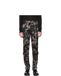 Pantalon chino camouflage noir