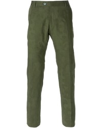Pantalon chino camouflage vert foncé Tonello