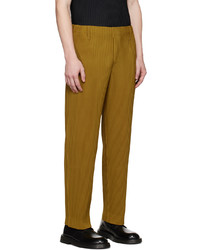 Pantalon chino doré Homme Plissé Issey Miyake