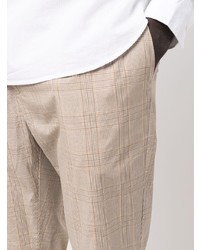 Pantalon chino écossais beige Dondup