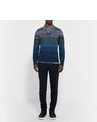 Pantalon chino écossais bleu marine Missoni