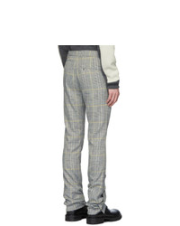 Pantalon chino écossais gris Daniel W. Fletcher