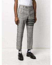 Pantalon chino écossais gris Thom Browne