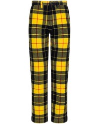 Pantalon chino écossais jaune