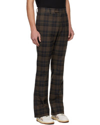 Pantalon chino écossais marron foncé Amiri