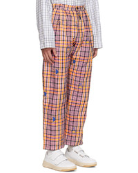 Pantalon chino écossais multicolore Henrik Vibskov