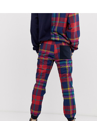 Pantalon chino écossais rouge et bleu marine ASOS MADE IN