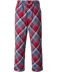 Pantalon chino écossais rouge Comme des Garcons