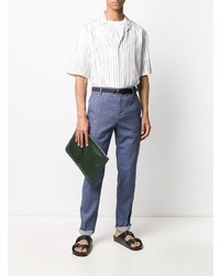 Pantalon chino en chambray bleu Dondup