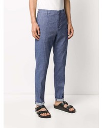 Pantalon chino en chambray bleu Dondup