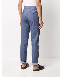 Pantalon chino en chambray bleu Dondup