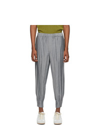 Pantalon chino en chambray gris