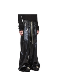 Pantalon chino en cuir noir Rick Owens