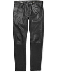 Pantalon chino en cuir noir Givenchy
