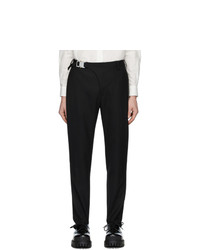 Pantalon chino en laine à rayures verticales noir 1017 Alyx 9Sm