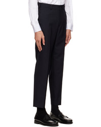 Pantalon chino en laine à rayures verticales noir Comme des Garcons Homme Deux