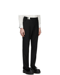 Pantalon chino en laine à rayures verticales noir 1017 Alyx 9Sm