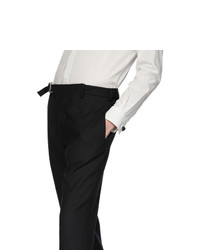 Pantalon chino en laine à rayures verticales noir 1017 Alyx 9Sm