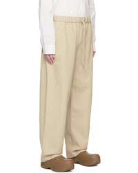 Pantalon chino en laine beige HGBB STUDIO