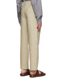 Pantalon chino en laine beige Maryam Nassir Zadeh