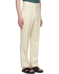 Pantalon chino en laine beige Factor's