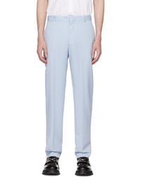 Pantalon chino en laine bleu clair Alexander McQueen