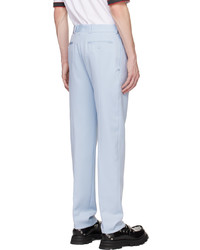 Pantalon chino en laine bleu clair Alexander McQueen