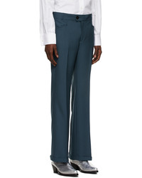 Pantalon chino en laine bleu marine Ernest W. Baker