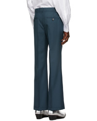 Pantalon chino en laine bleu marine Ernest W. Baker