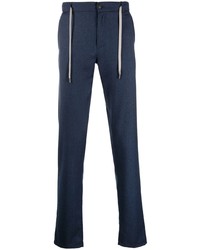 Pantalon chino en laine bleu marine Canali