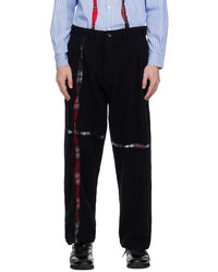 Pantalon chino en laine bleu marine Comme Des Garcons SHIRT
