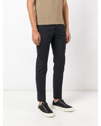 Pantalon chino en laine bleu marine Dondup