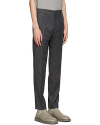 Pantalon chino en laine bleu marine AMI Alexandre Mattiussi