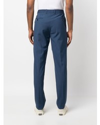 Pantalon chino en laine bleu marine Zegna