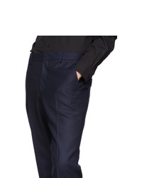 Pantalon chino en laine bleu marine Burberry