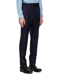 Pantalon chino en laine bleu marine Officine Generale