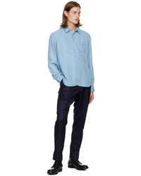 Pantalon chino en laine bleu marine Officine Generale