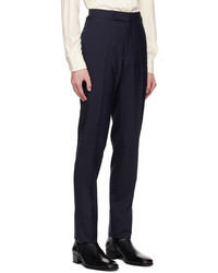 Pantalon chino en laine bleu marine Tom Ford