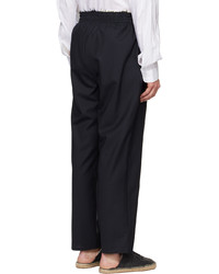 Pantalon chino en laine bleu marine Camiel Fortgens