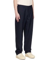 Pantalon chino en laine bleu marine Sunflower